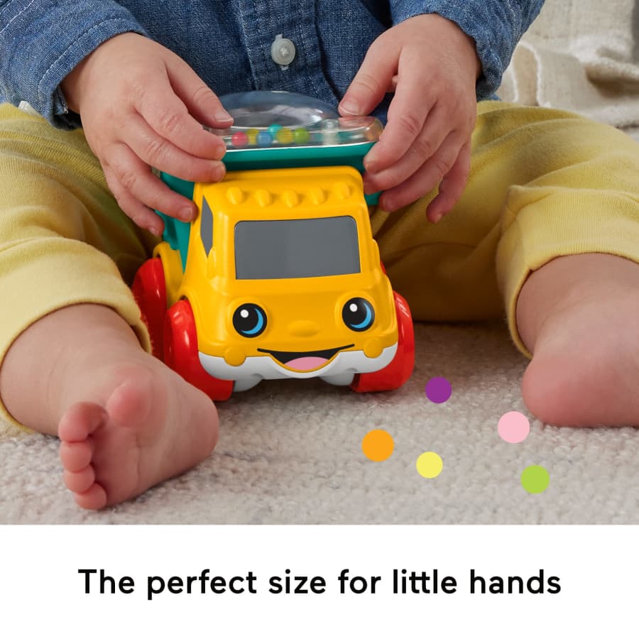 Fisher Price Poppity Pop Dump Truck Push-Along Toy Ball Popper Vehicle For Infants
