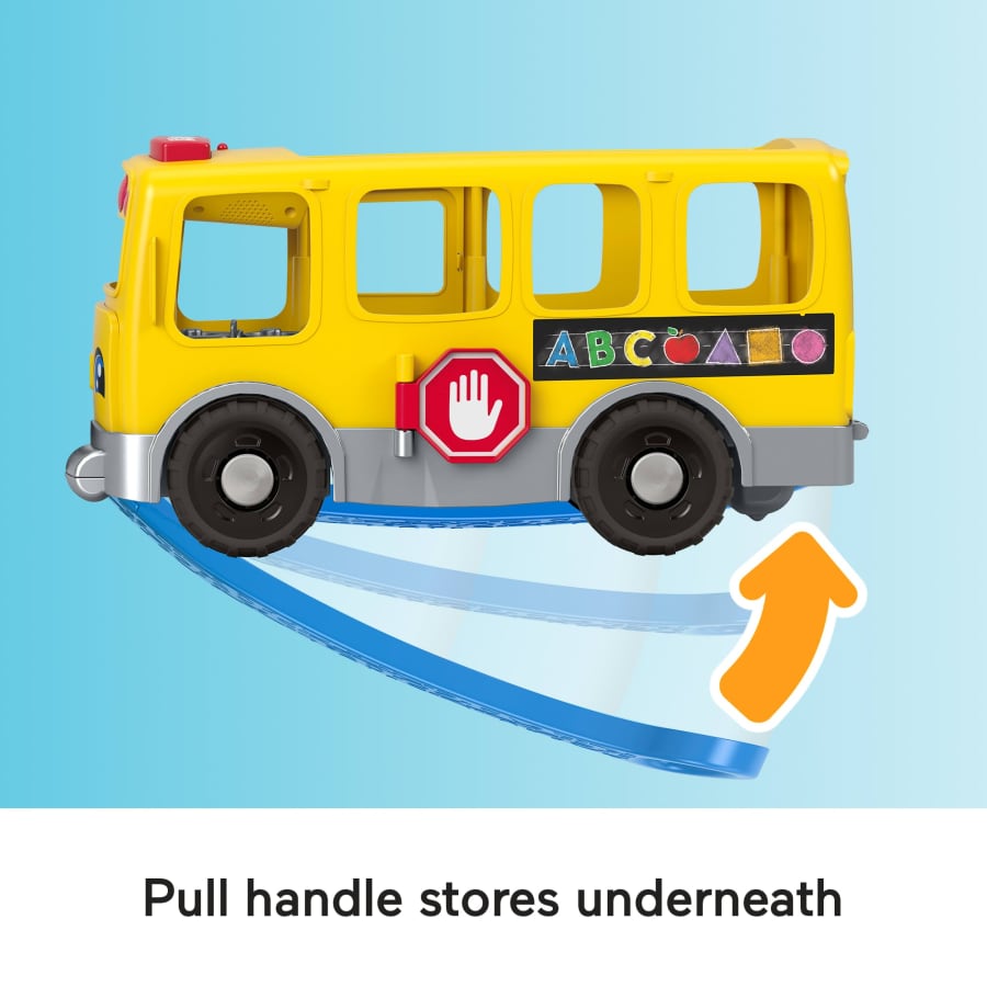 Fisher-Price Little People Big Yellow School Bus, Musical Pull Toy
