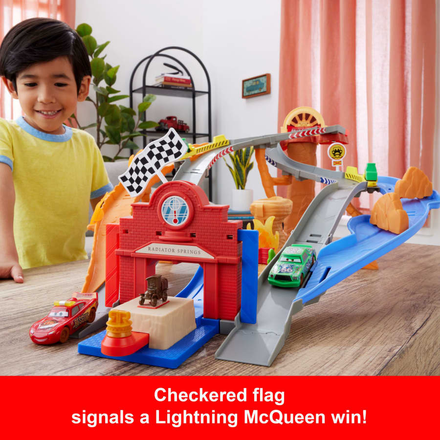 Mattel Disney And Pixar Cars Radiator Springs Race & Rescue Rescue Road Raceway Playset
