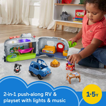 Fisher Price Little People Light-Up Learning Camper Electronic Toy Rv For Toddlers