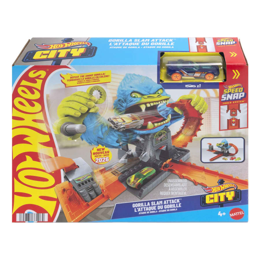 Mattel Hot Wheels City Gorilla Slam Attack Playset