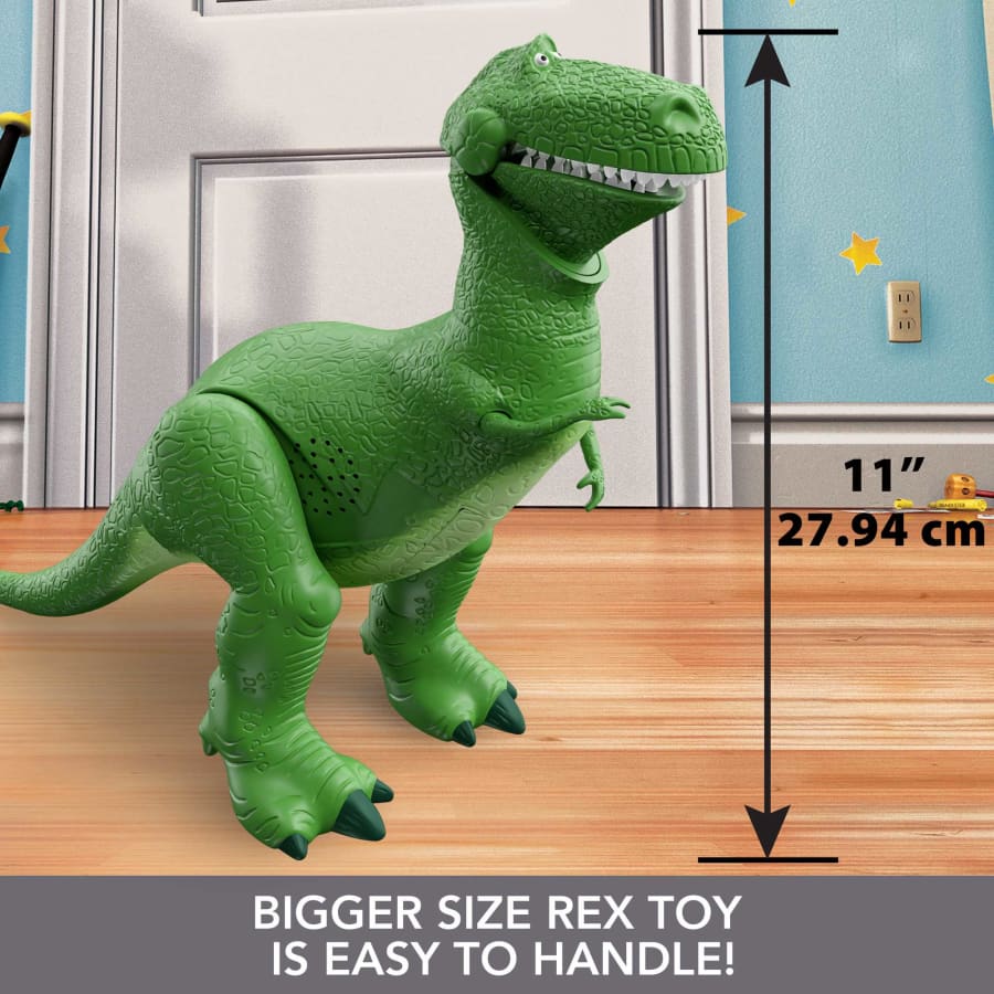 Mattel Disney Pixar Toy Story Rex Figure, Roarin' Laughs Talking Dinosaur Toy