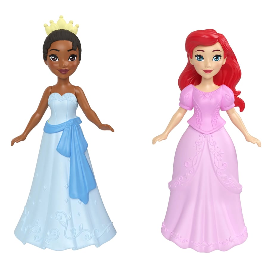 Mattel Disney Princess Royal Wardrobe Set With Ariel & Tiana Small Dolls