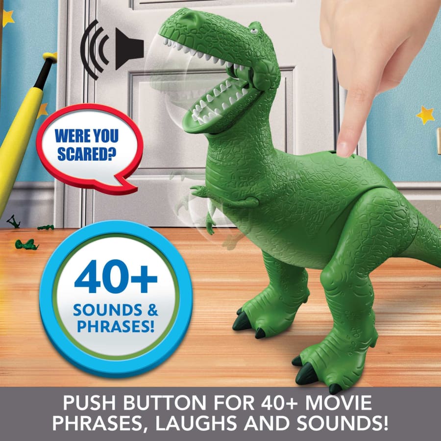 Mattel Disney Pixar Toy Story Rex Figure, Roarin' Laughs Talking Dinosaur Toy
