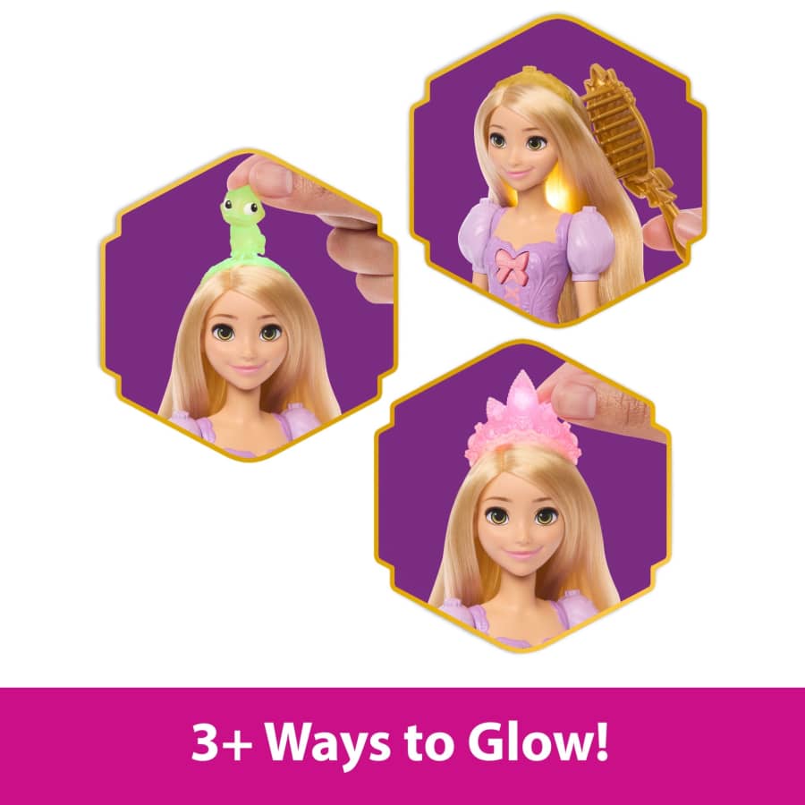 Mattel Disney Princess Light-Up Hair Rapunzel Fashion Doll