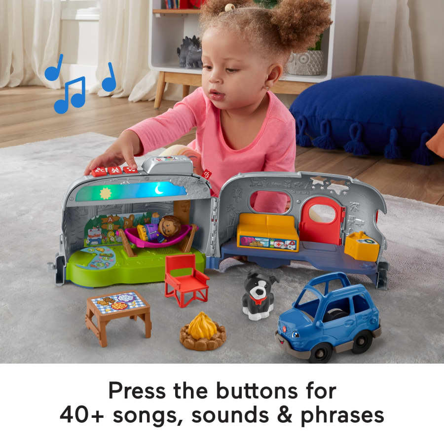 Fisher Price Little People Light-Up Learning Camper Electronic Toy Rv For Toddlers