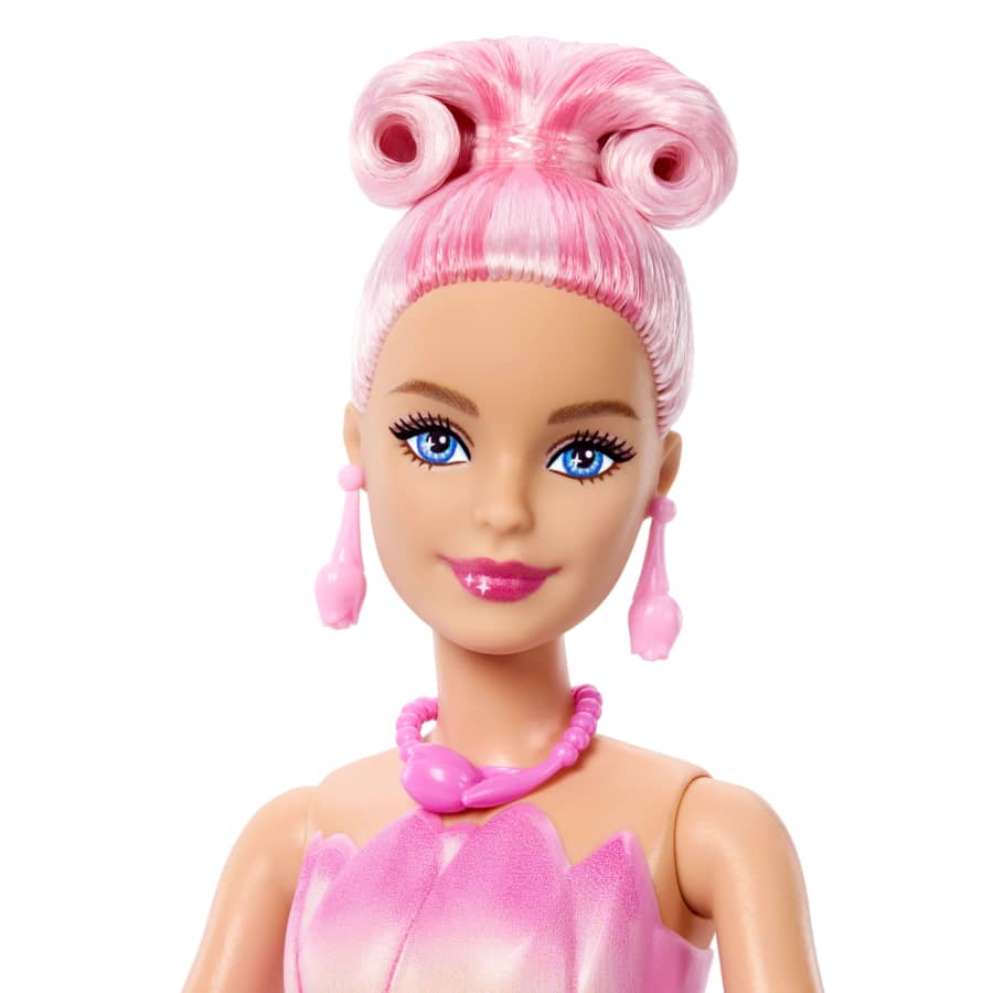 Mattel Barbie Petal Pop Scented Fashion Doll With Pink Tulip Dress, Reveal Accessories Like Bunny & More