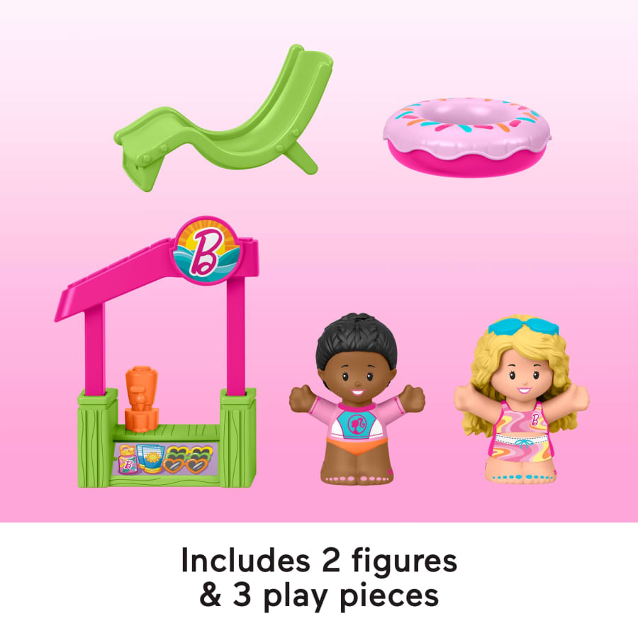 Fisher Price Little People Barbie Beach House Toddler Playset With Figures & Accessories