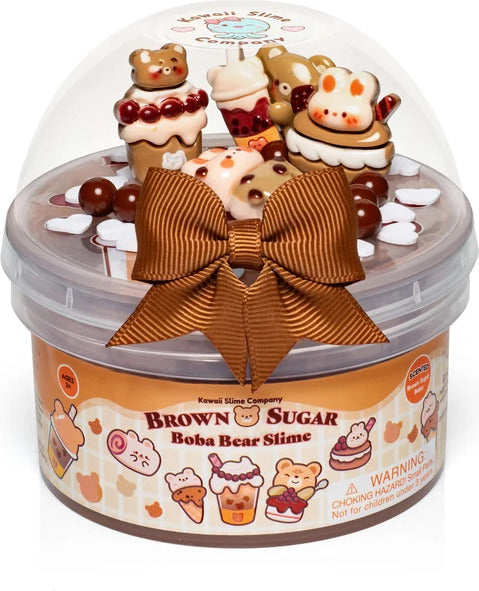 Brown Sugar Boba Bear Signature Dome Slime