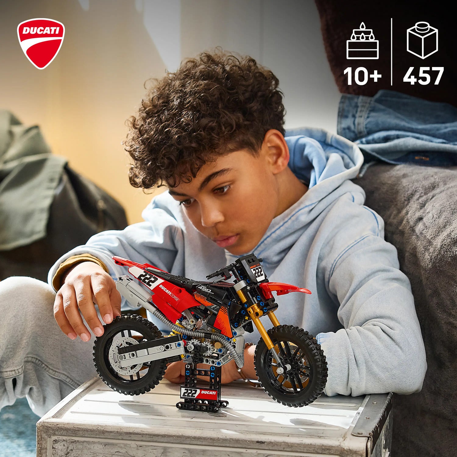 LEGO® 42238 Technic™ Ducati Desmo450 MX Factory Motorcycle