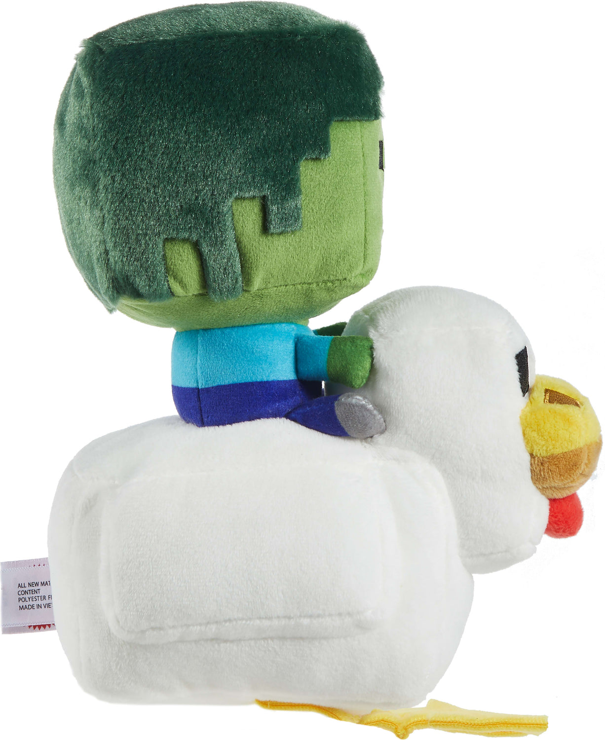 Minecraft Plush Zombie Chicken Jockey Toy, 8-inch Soft Doll Inspired by the Video Game Character