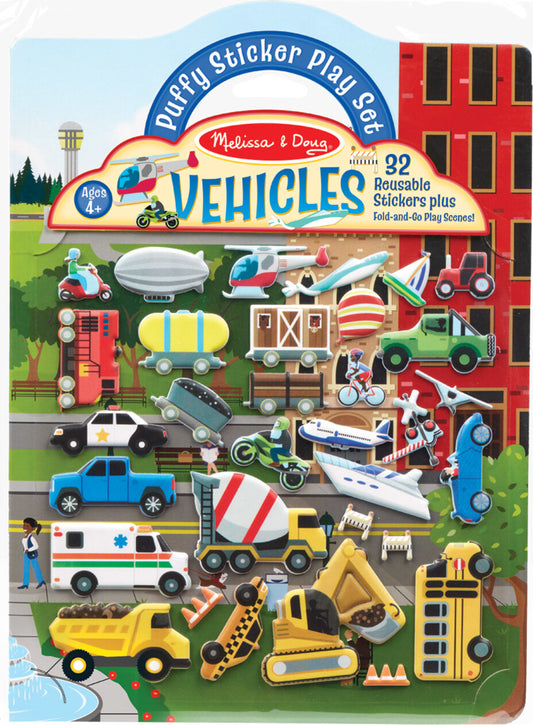 Puffy Sticker Play Set- Vehicles