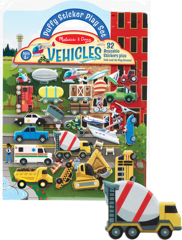 Puffy Sticker Play Set- Vehicles