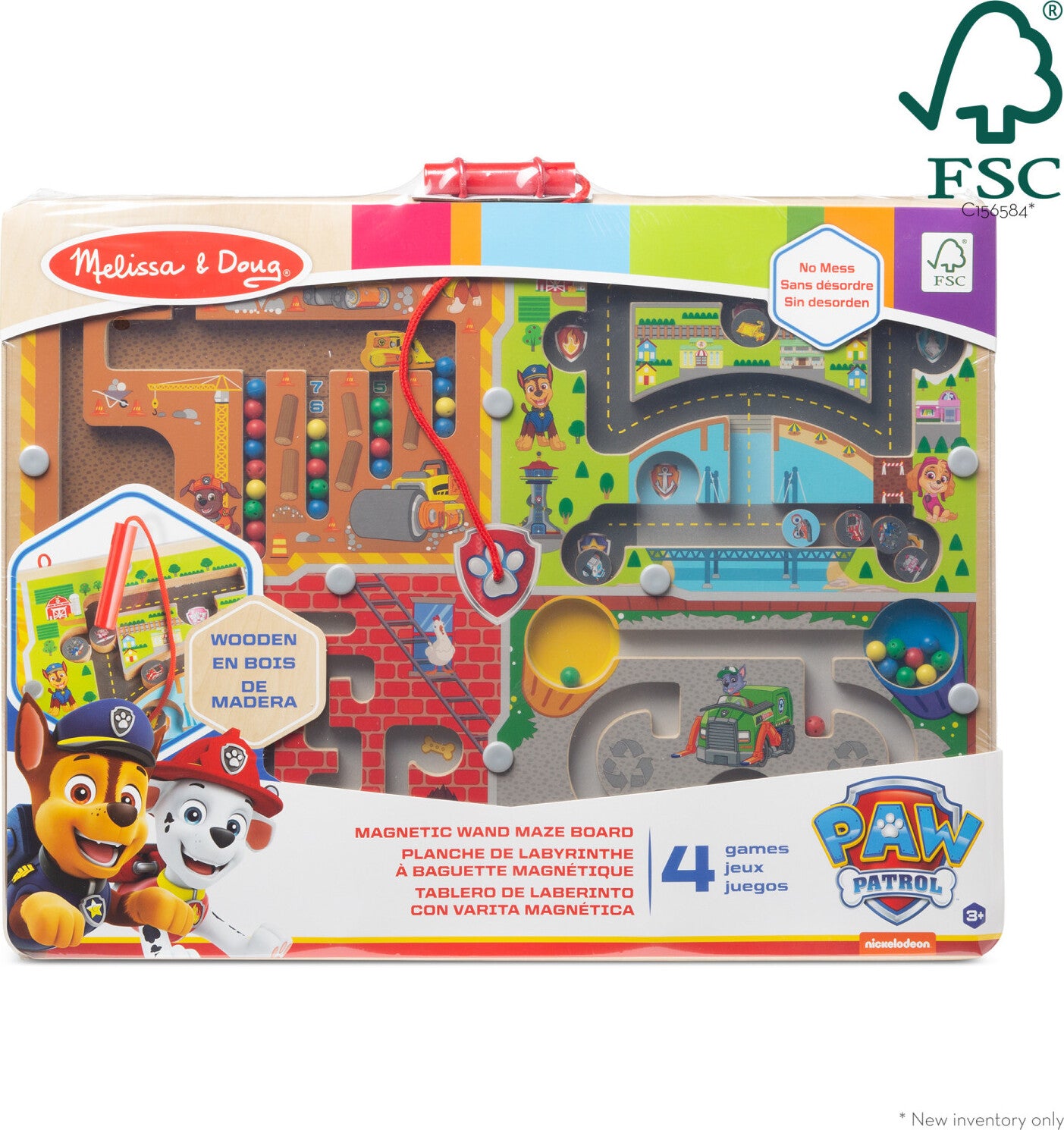 Paw Patrol 2 Wooden Magnetic Wand Maze Board