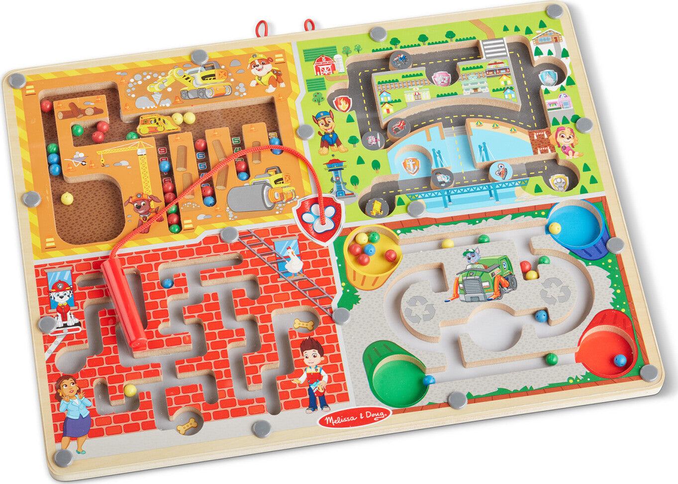 Paw Patrol 2 Wooden Magnetic Wand Maze Board