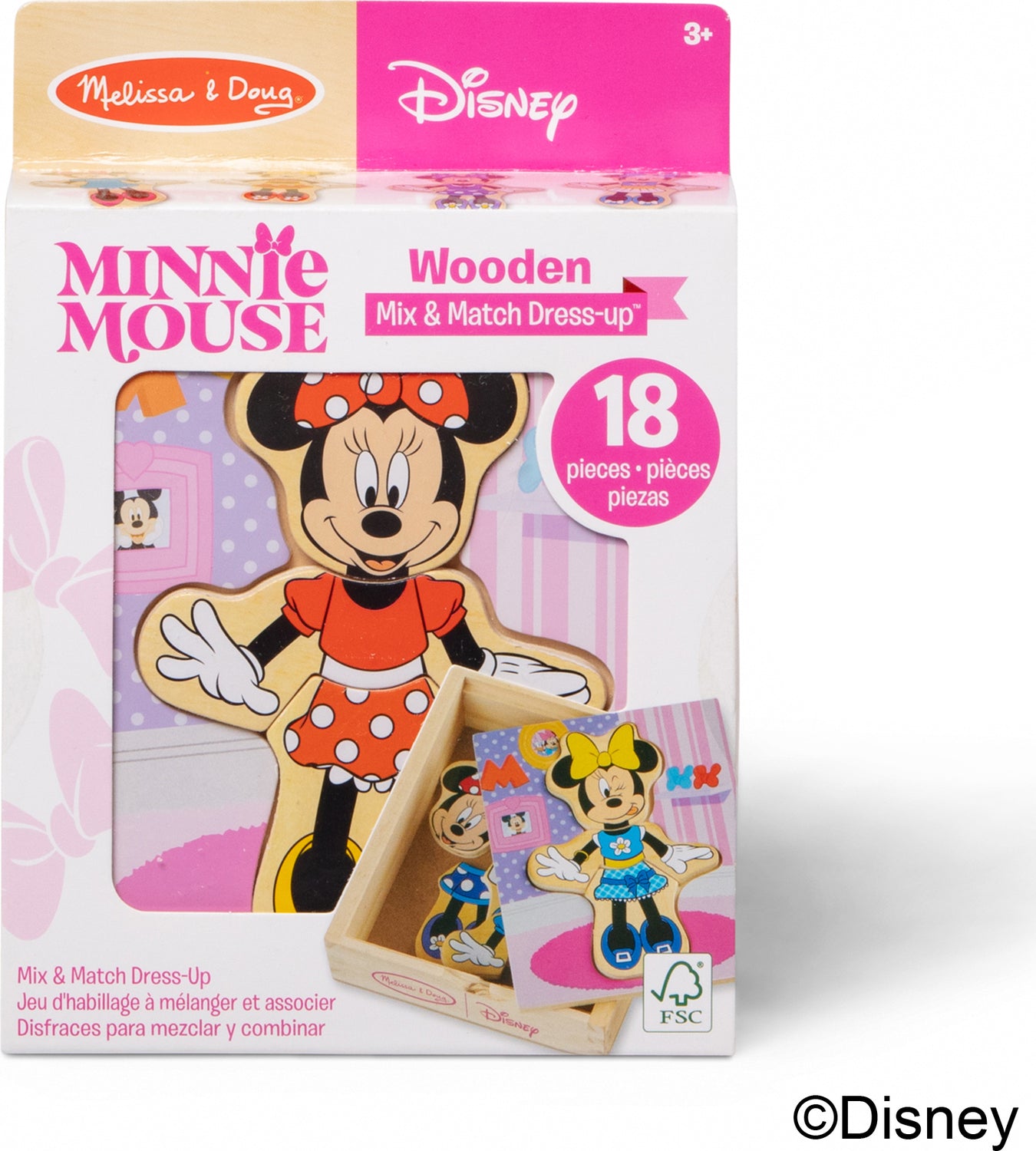 Disney Minnie Wooden Mix & Match Dress-Up Puzzle