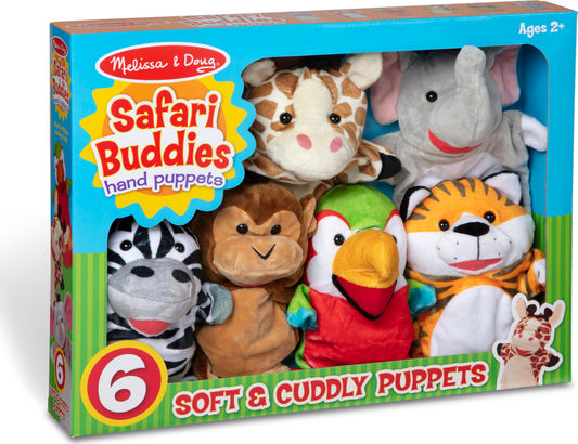 Safari Buddies Hand Puppets (6 Pc)