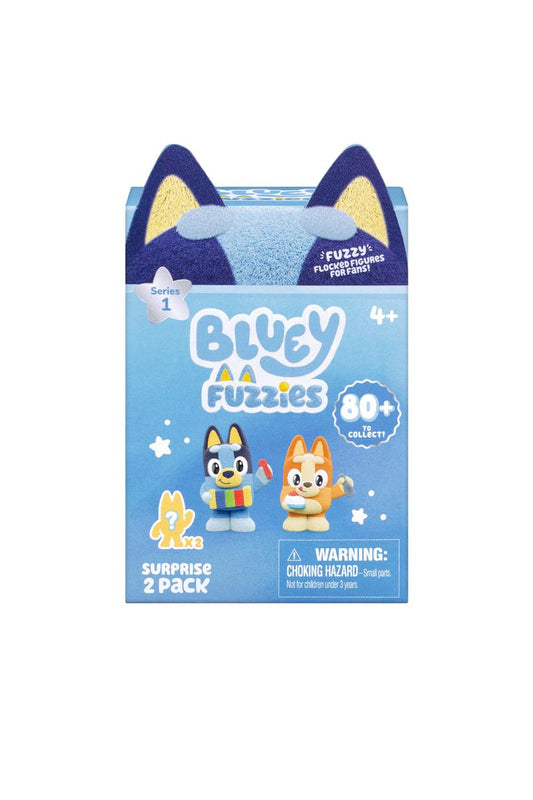 License 2 Play Bluey Fuzzies Surprise 2 Pack Flocked Figures (Blind Box 1pc)