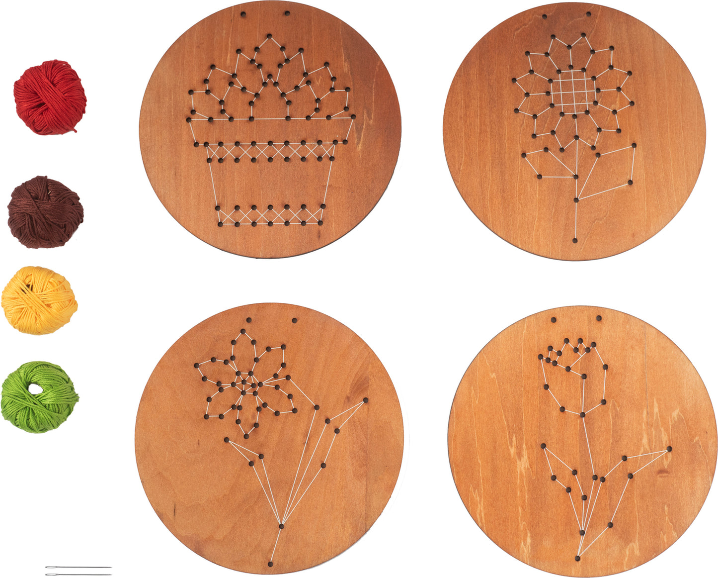 Wooden Embroidery Kit - Plants
