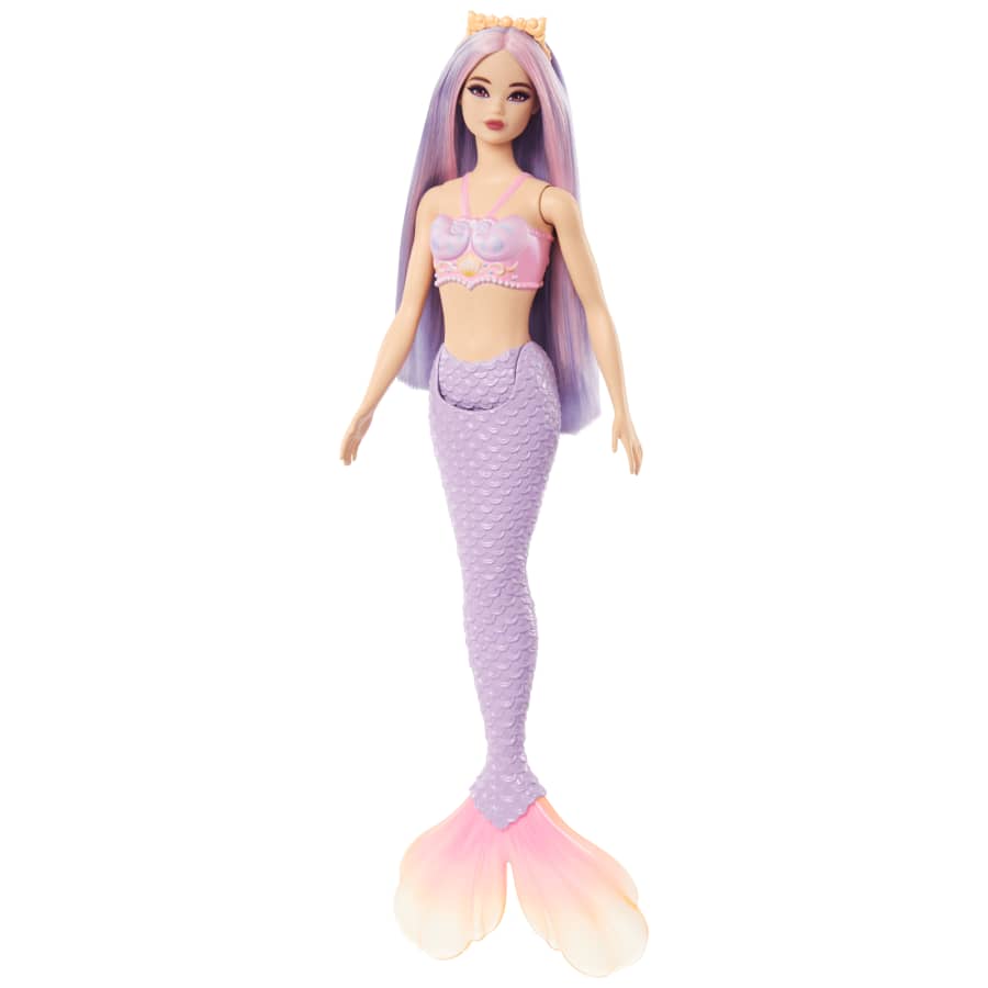 Mattel Barbie Mermaid Doll With Lilac Hair, Purple Tail And Headband Accessory