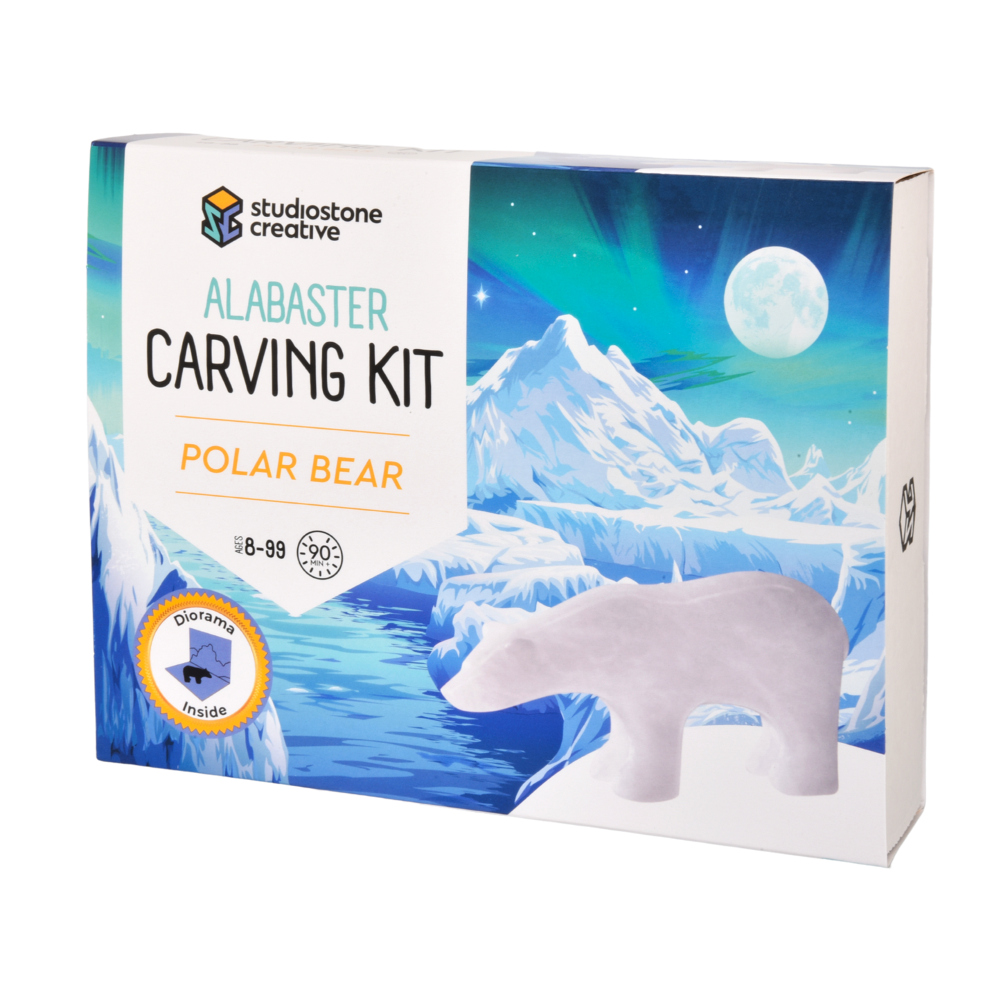 Studio Stone Creative Polar Bear Alabaster Carving Kit
