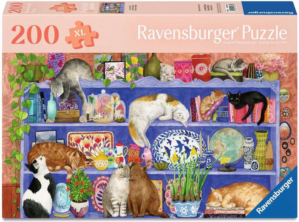 Cats on Shelf Puzzle (200 pc)