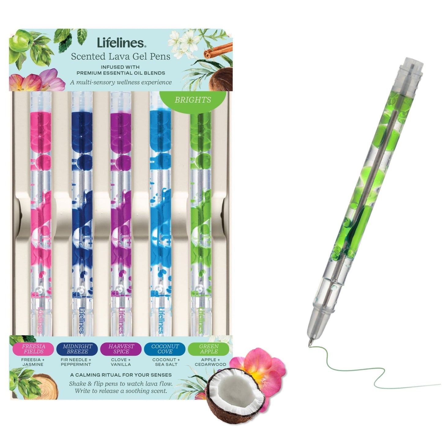 LifeLines Scented Lava Pen 5-Pack - Brights