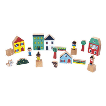 Jura Toys J05917 wooden blocks City Cross Roads