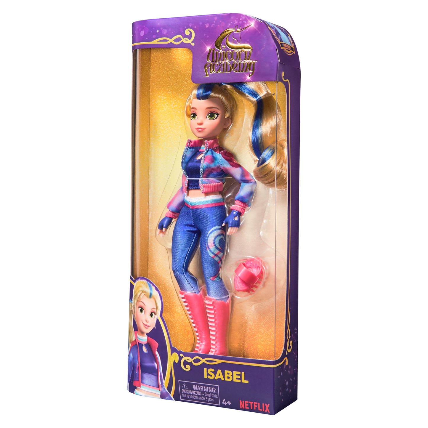 Spin Master Unicorn Academy, 9.5-inch Isabel Doll