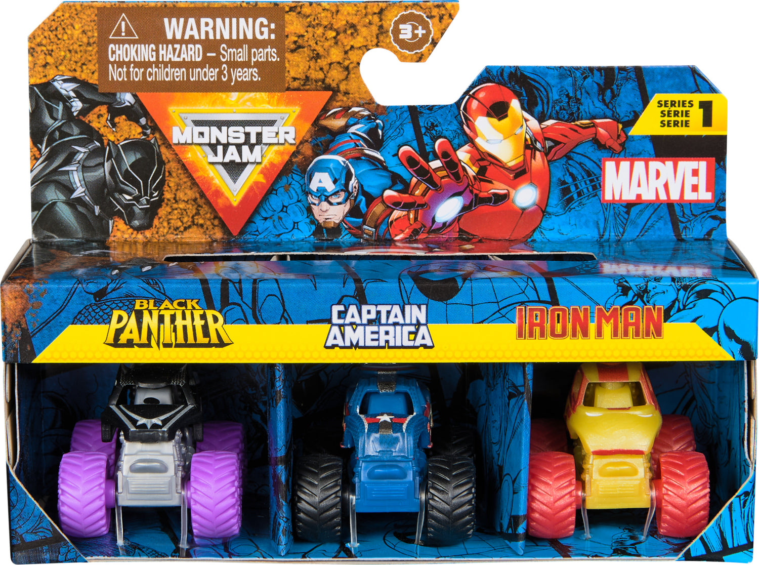 Spin Master Monster Jam Marvel Mini Monster Truck 3-Pack – TimbukToys