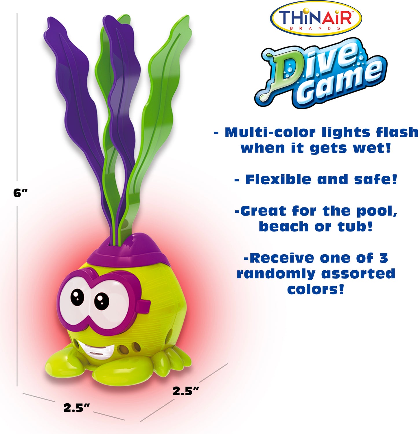 Light-Up Hermit Crab Dive Toy  (assortment)