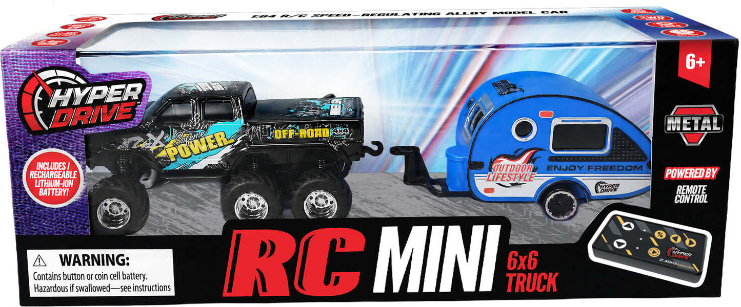 Hyper Drive RC Mini 6x6 Truck with Trailer