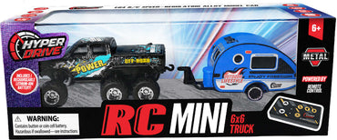 Hyper Drive RC Mini 6x6 Truck with Trailer