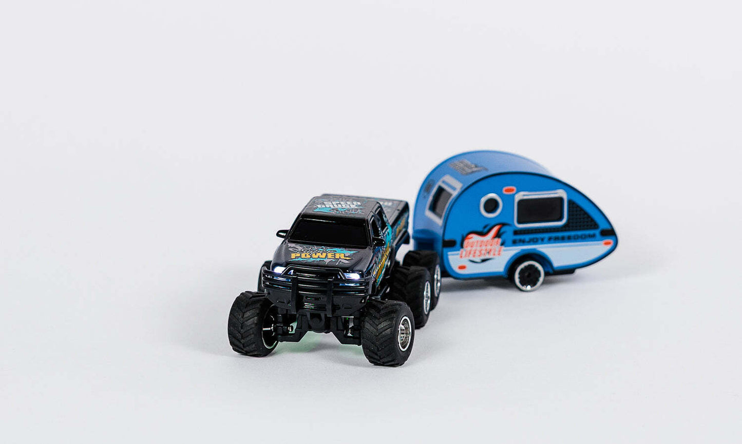 Hyper Drive RC Mini 6x6 Truck with Trailer