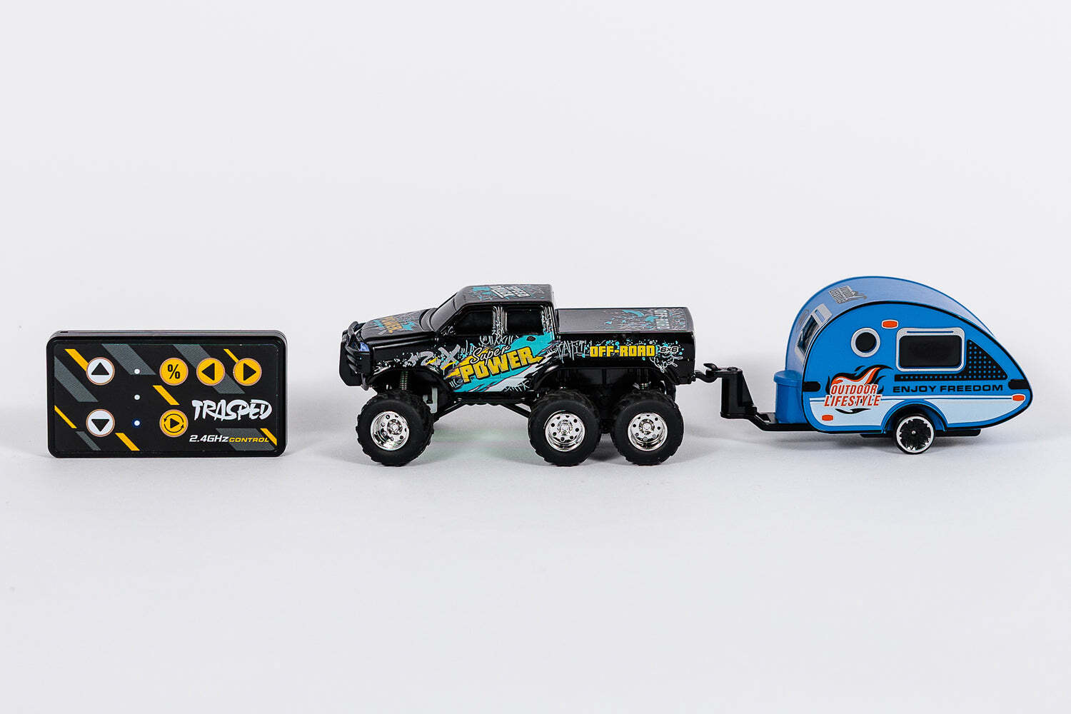 Hyper Drive RC Mini 6x6 Truck with Trailer