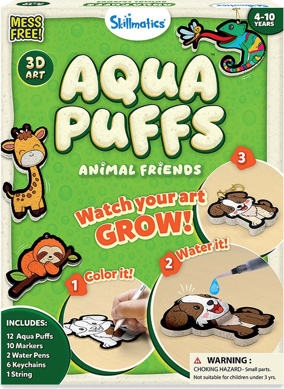 Aqua Puffs 3D Art Animal Friends