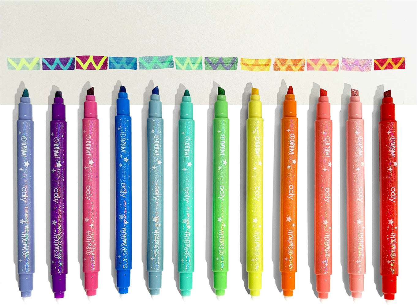 OOLY Switch-Eroo Sparkle Glittery Color Changing Markers