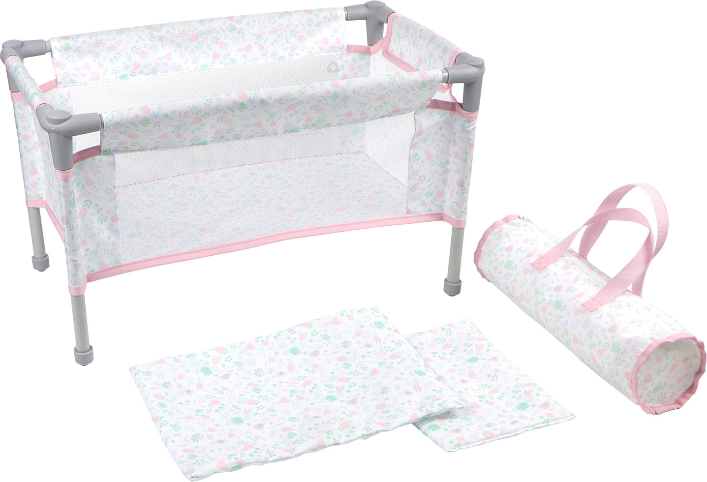 Berenguer Boutique Folding Doll Crib with Travel Bag