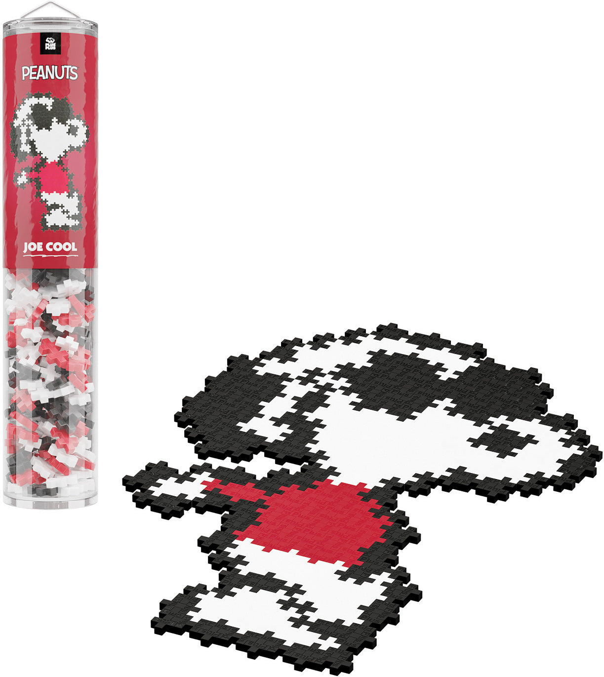 Plus-Plus Peanuts Puzzle By Number Tube - Snoopy Joe Cool