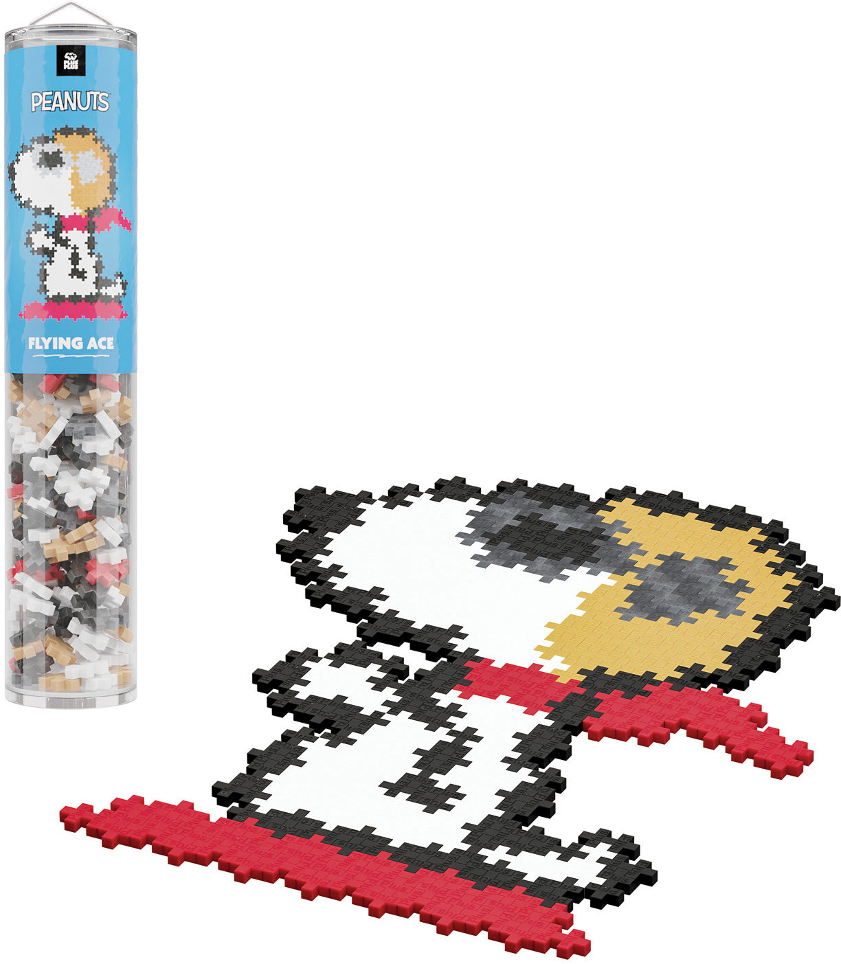 Plus-Plus Peanuts Puzzle By Number Tube - Snoopy Flying Ace