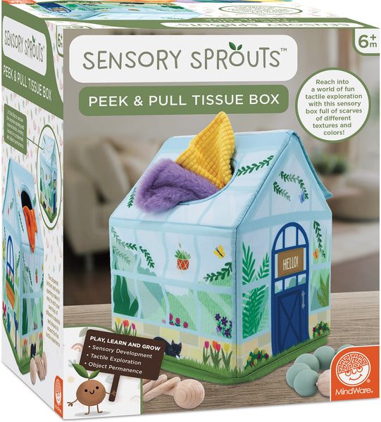 Sensory Sprouts Peek & Pull Tissue Box | Mindware | 14382704