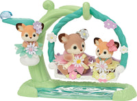 Calico Critters Deer Babies Floral Swing Set