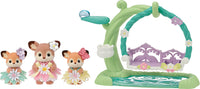 Calico Critters Deer Babies Floral Swing Set