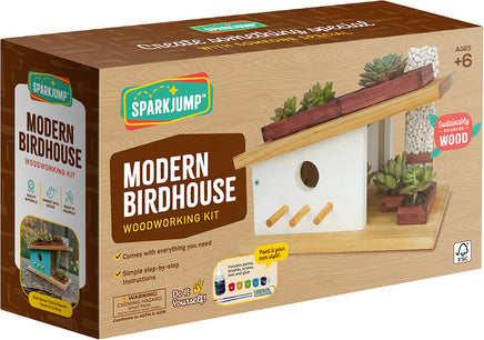 Modern Birdhouse Woodworking Kit