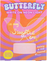 Butterfly Write On Neon Light