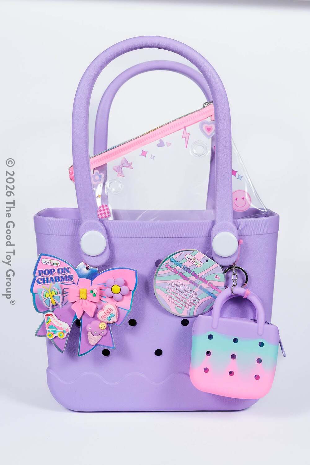 Beach Tote Bag with Charms - Bowtiful