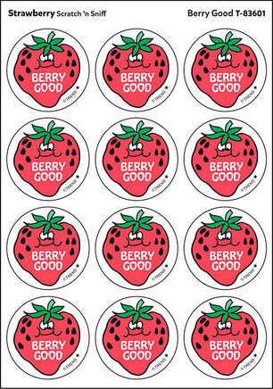 Berry Good - Strawberry scent Retro Stinky Stickers® (24 ct.)
