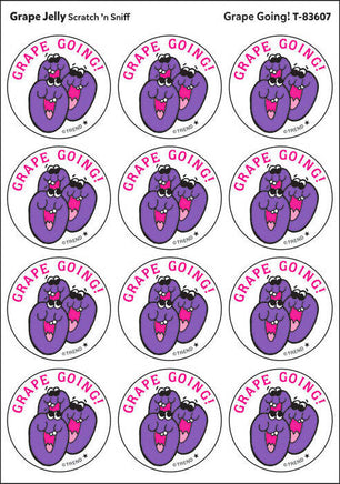 Grape Going! - Grape Jelly scent Retro Stinky Stickers® (24 ct.)