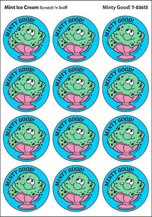 Minty Good! - Mint Ice Cream scent Retro Stinky Stickers® (24 ct.)