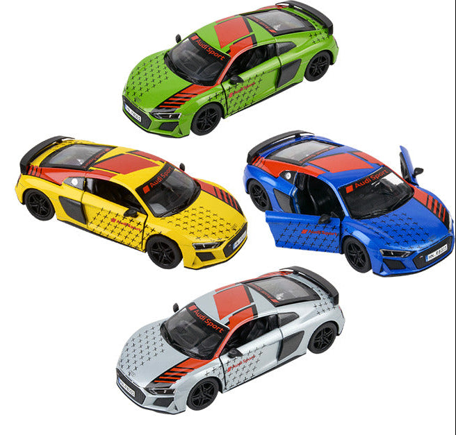 5" Diecast Pull Back 2020 Audi R8 Coupe Livery 12ct
